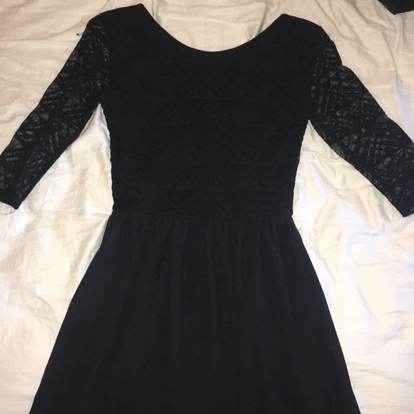 Black casual long sleeve dress - Picture 1 of 4